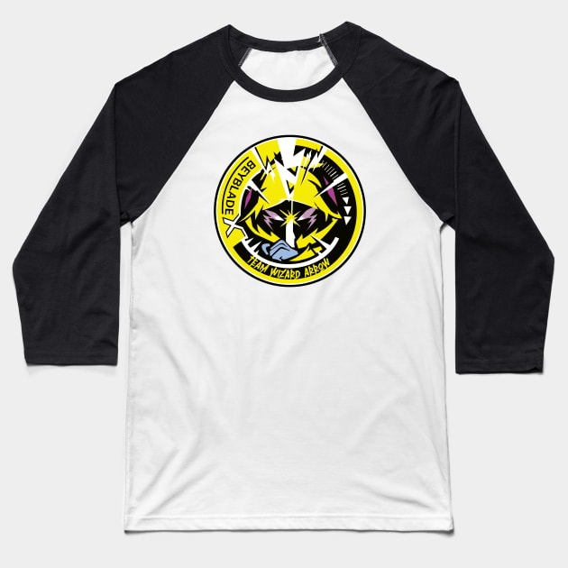 Beyblade X Team Wizard Arrow Baseball T-Shirt by kaizokuGhost